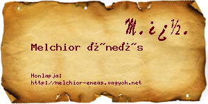Melchior Éneás névjegykártya